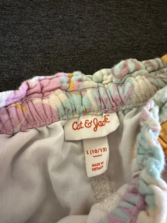 Cat & Jack Floral Kids Shorts in Hawaiian Print Cotton Blend Size 10/12 GUC - Picture 3 of 7